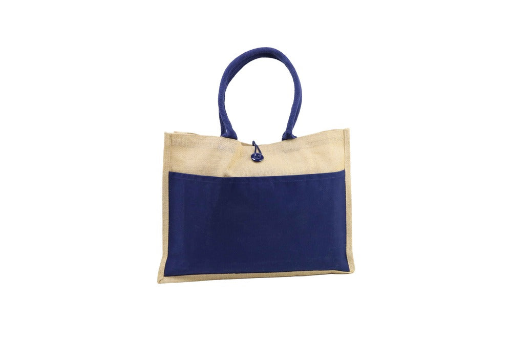 Jute Bag With Canvas Pocket