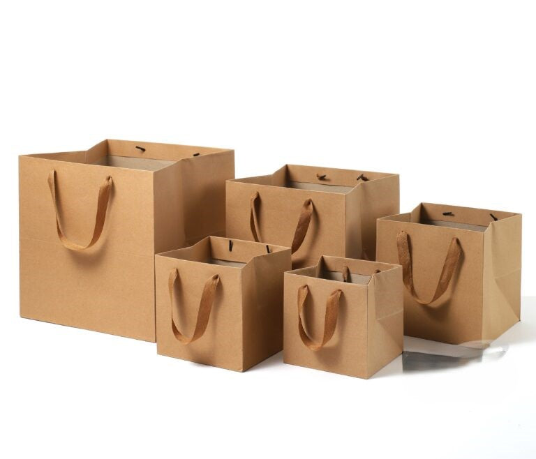 Square Base Brown Paper Bags