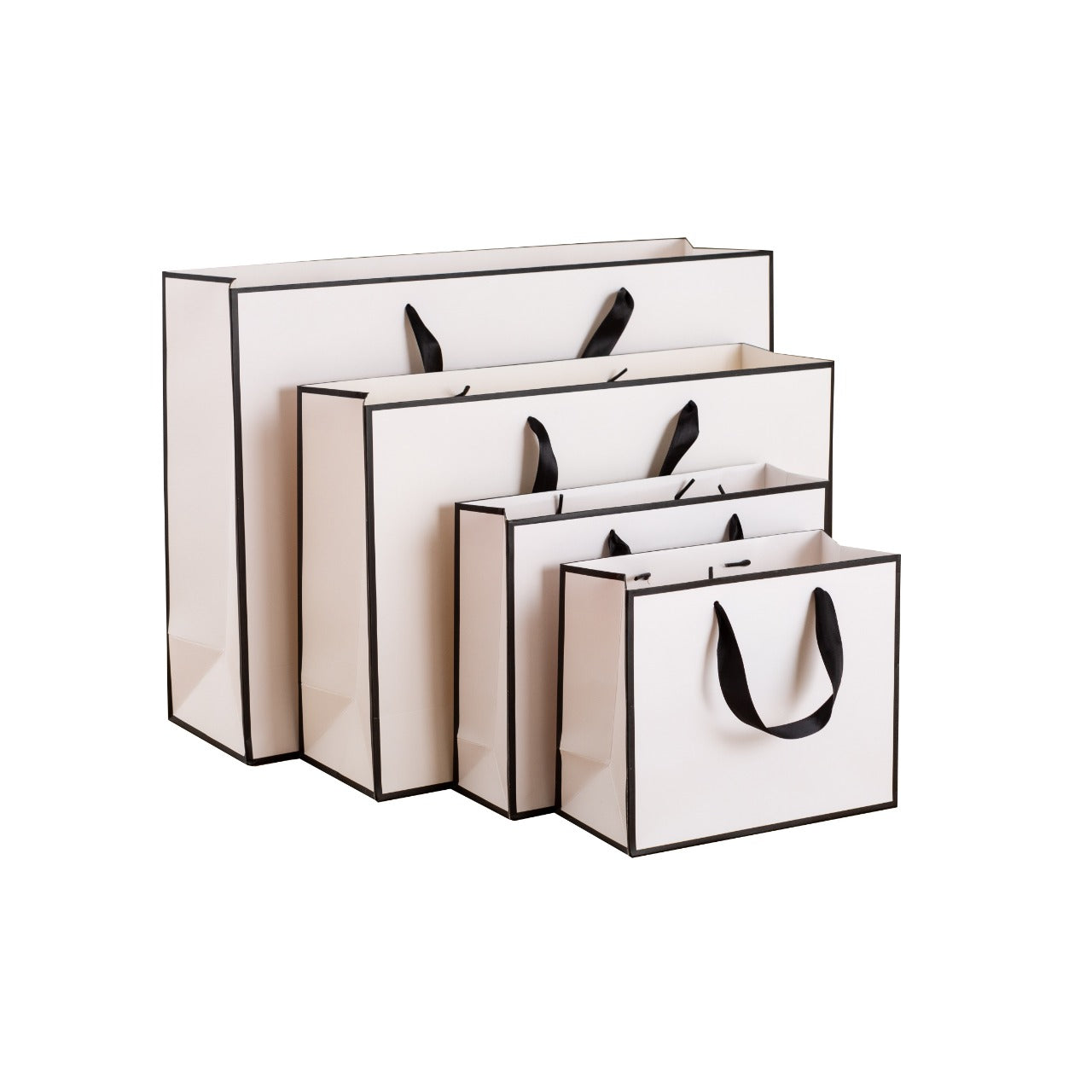 White with Black Border Gift Bags