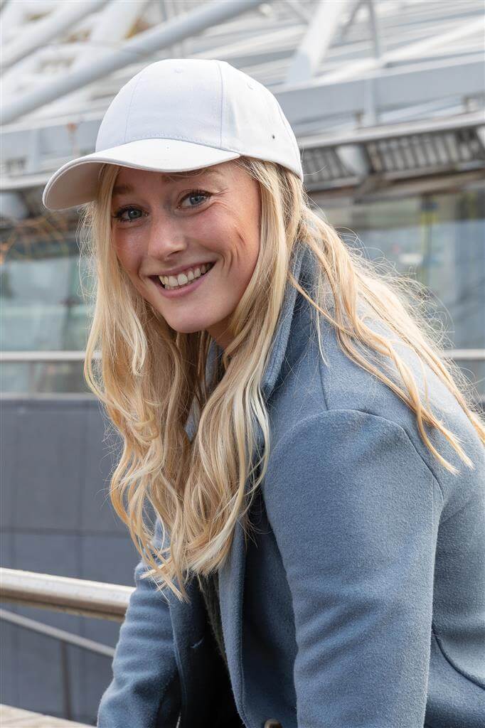 Impact AWARE™ 6 Panel 280gr Recycled Cotton Cap – White