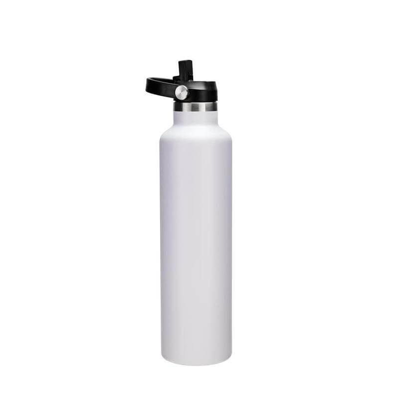 Hans Larsen Vacuum Stainless Steel Bottle with Sports Lid - 1L - White