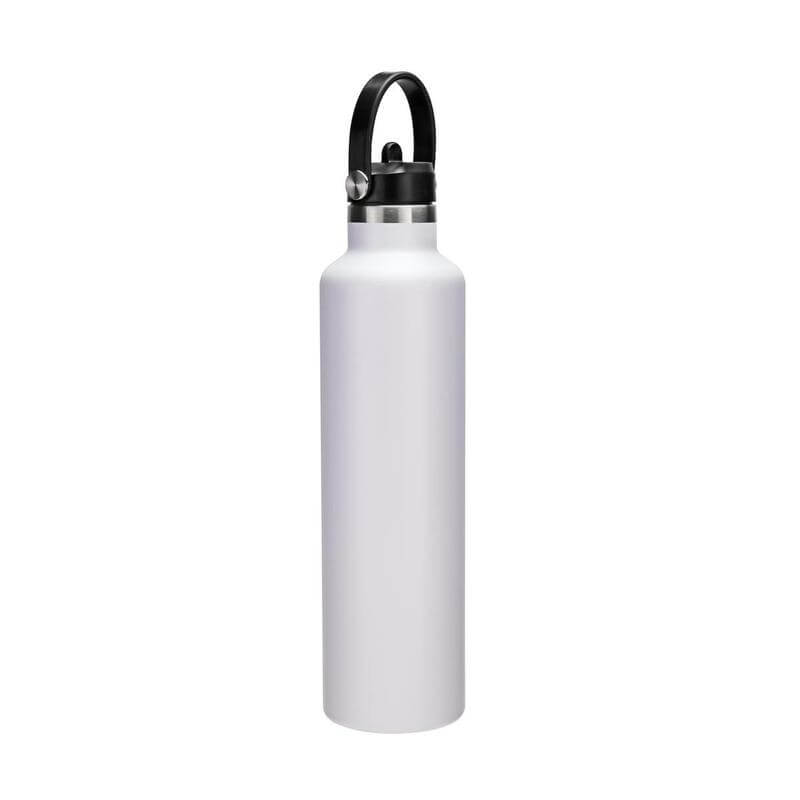 Hans Larsen Vacuum Stainless Steel Bottle with Sports Lid - 1L - White
