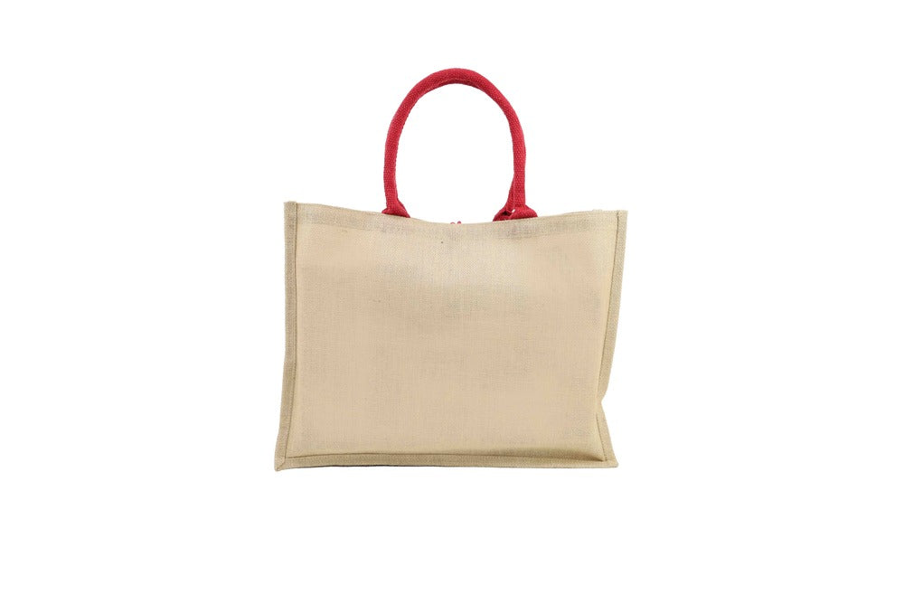 Jute Bag With Canvas Pocket