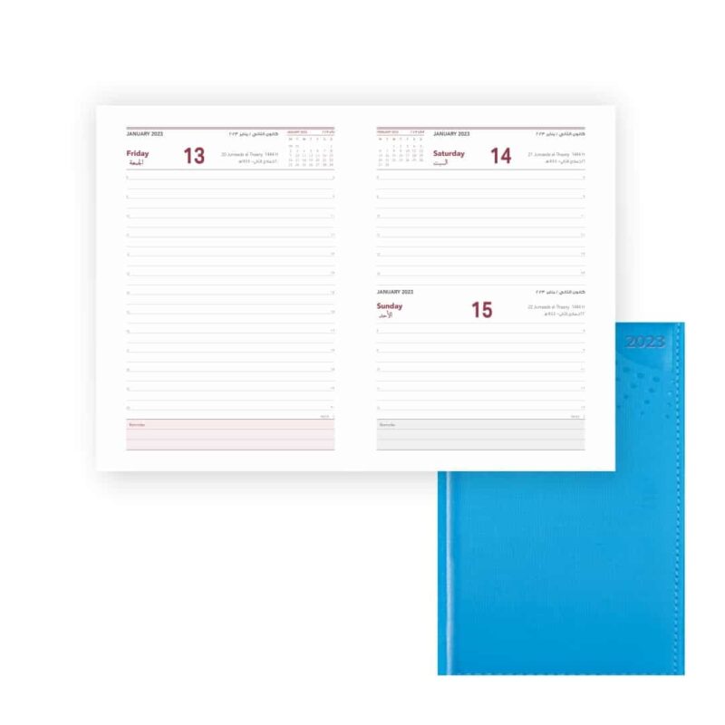 A5 DAILY DIARY – WHITE PAPER