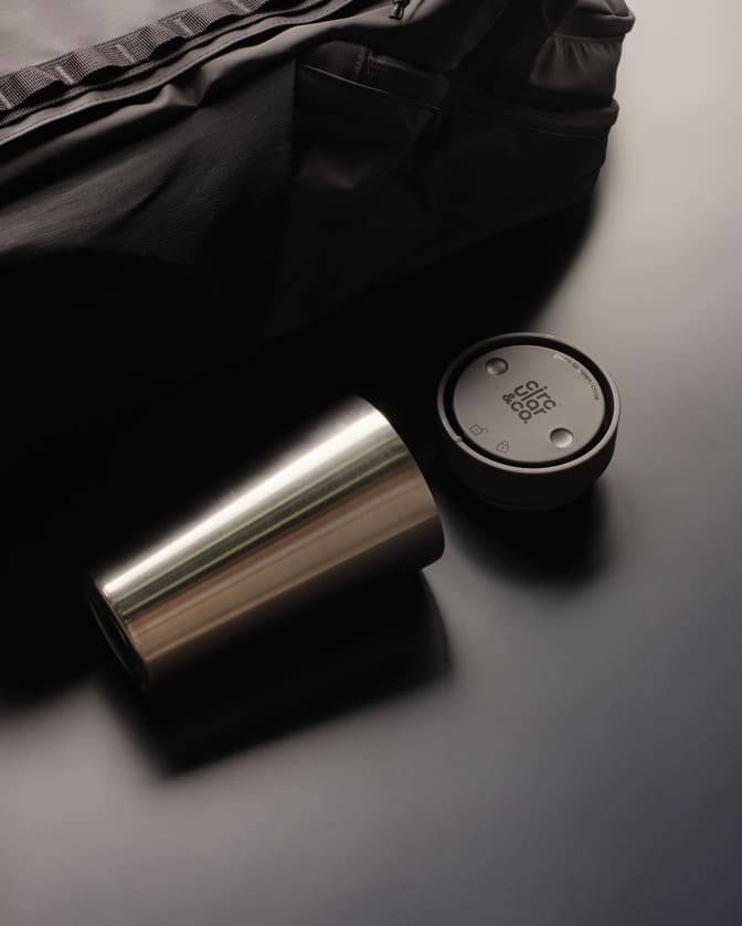 Circular Cup – 12oz Recycled Stainless Steel Reusable Coffee Cup | Leakproof Travel Mug with Custom Branding