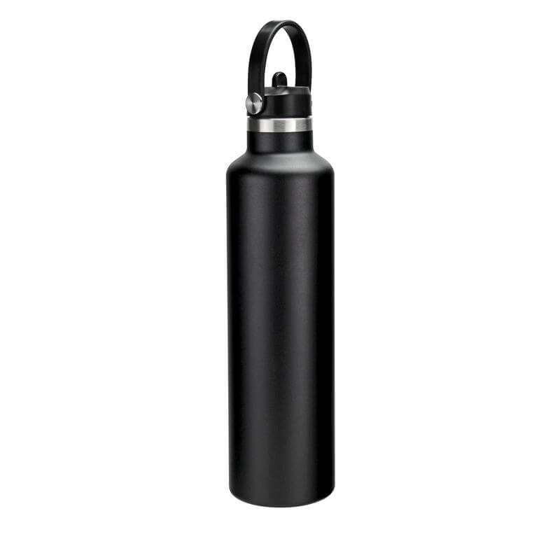 Hans Larsen Vacuum Stainless Steel Bottle with Sports Lid - 1L - Black