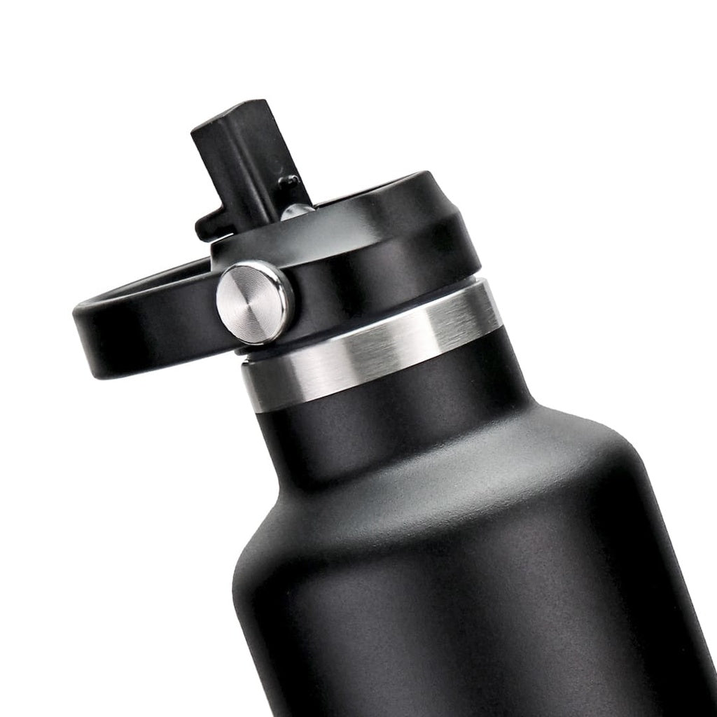 Hans Larsen Vacuum Stainless Steel Bottle with Sports Lid - 1L - Black
