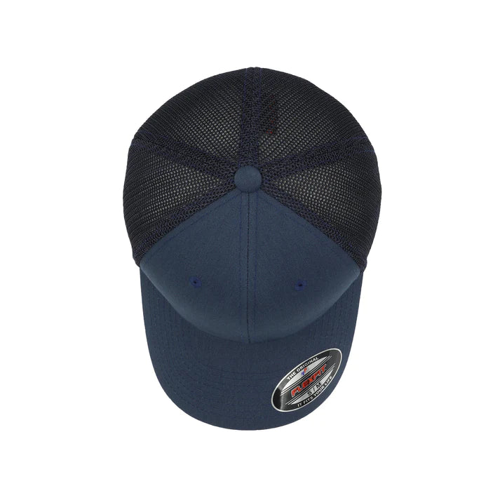 FLEXFIT MESH TRUCKER – NAVY BLUE – 6511