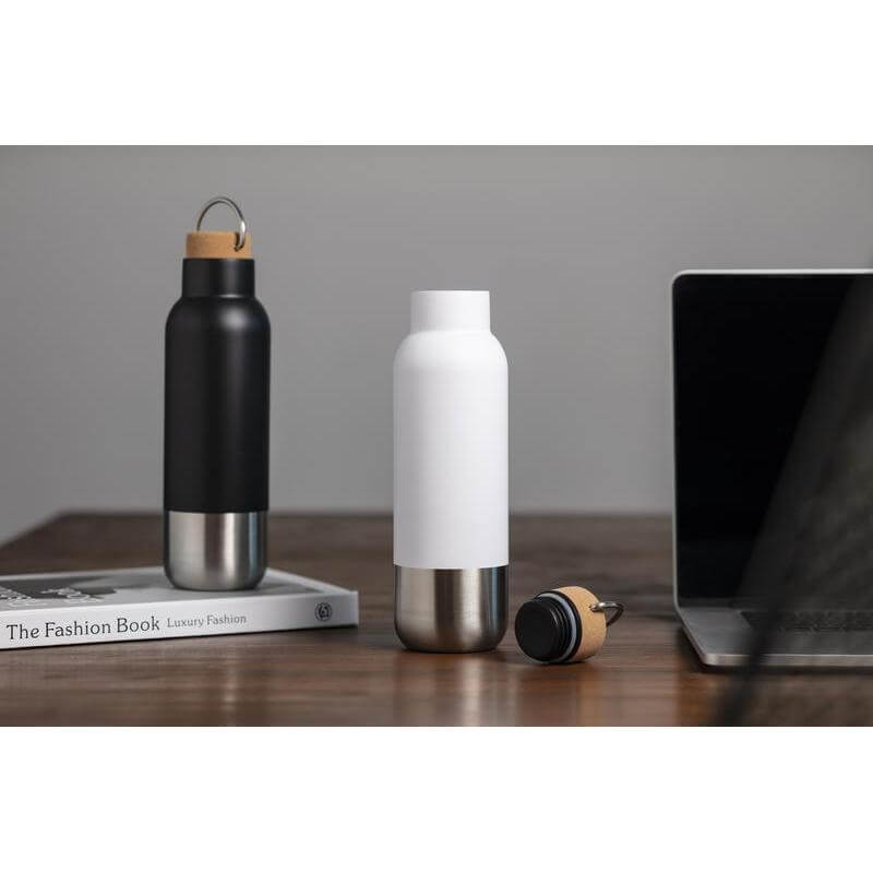 Hans Larsen RCS Recycled Stainless Steel Insulated Water Bottle - White