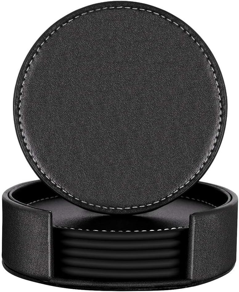 COASTER PU LEATHER WITH HOLDER
