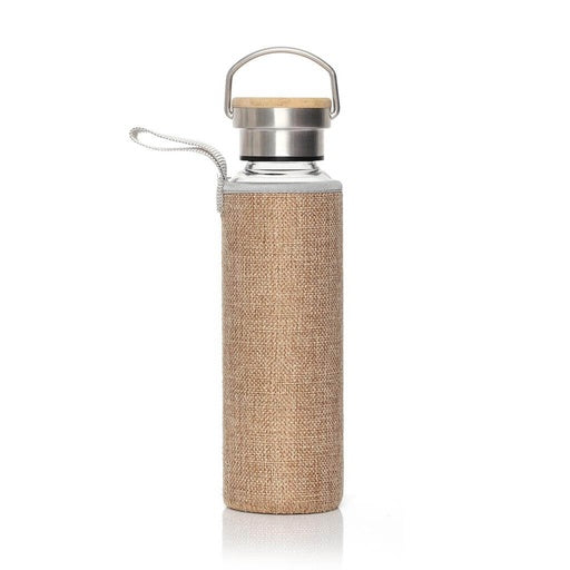 Hans Larsen Borosilicate Glass Bottle with Jute Sleeve