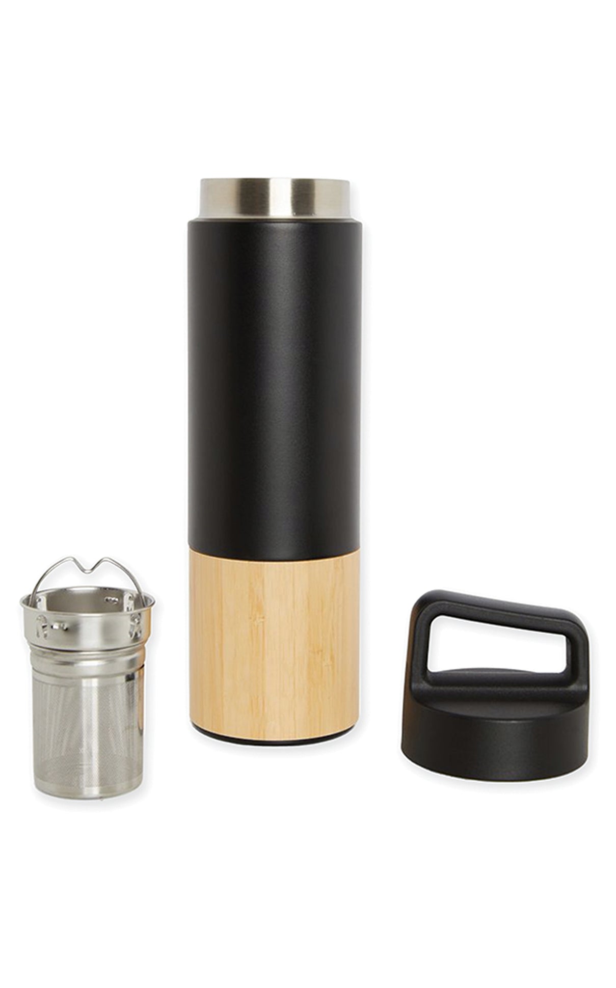 Bamboo Bottom Insulated Stainless Steel Bottle