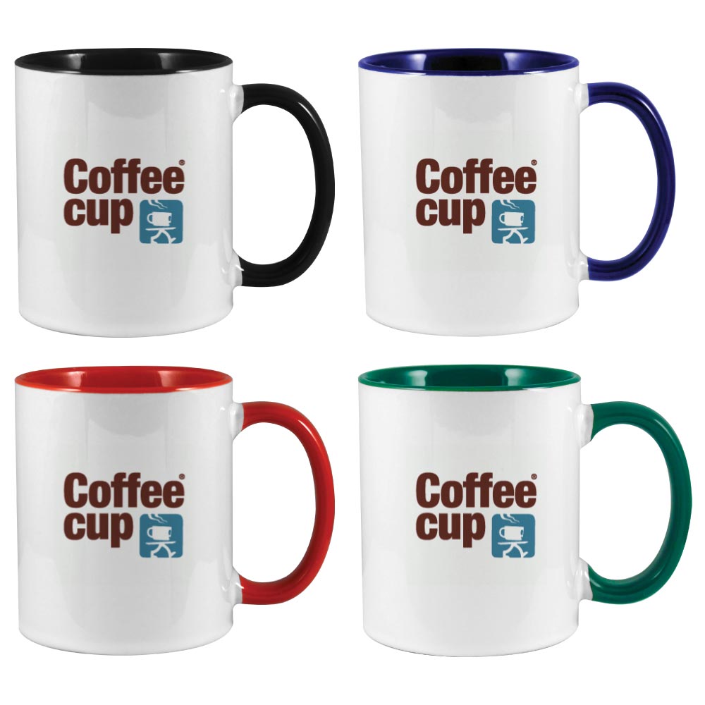 Custom Two Tone Ceramic Mugs – 325ml | Logo Printed Coffee Mugs