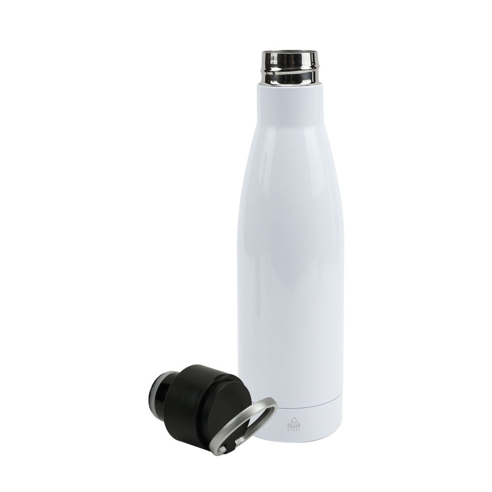 Double Wall SS Bottles Twist-off Lid SS Foldable Handle 500ml