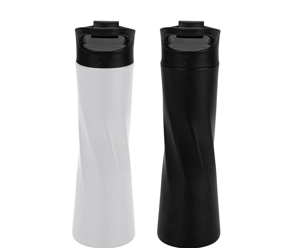 Double Wall SS Bottles Slim Waist Design Flip top Lid 500ml
