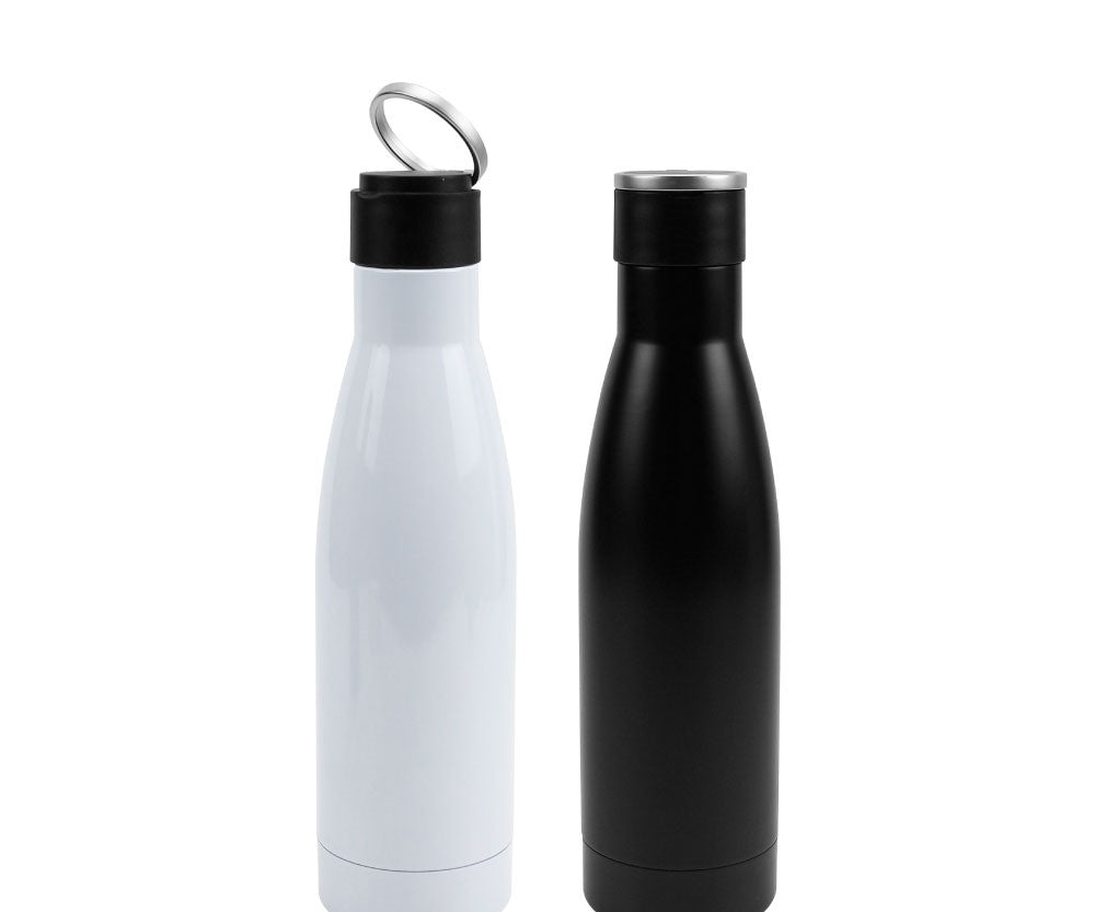Double Wall SS Bottles Twist-off Lid SS Foldable Handle 500ml