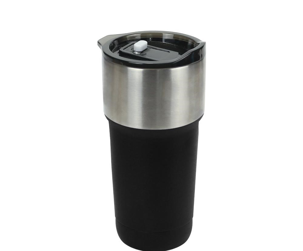 Double Wall SS Tumblers with Slide-Lock PP Lid 591ml