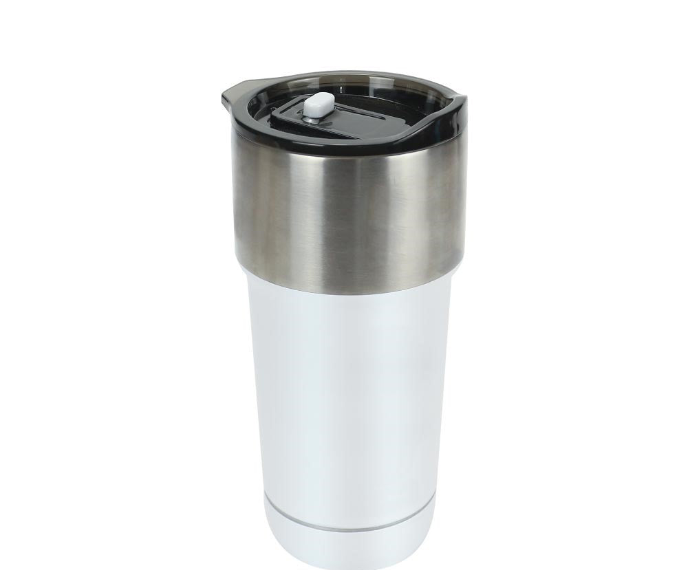 Double Wall SS Tumblers with Slide-Lock PP Lid 591ml
