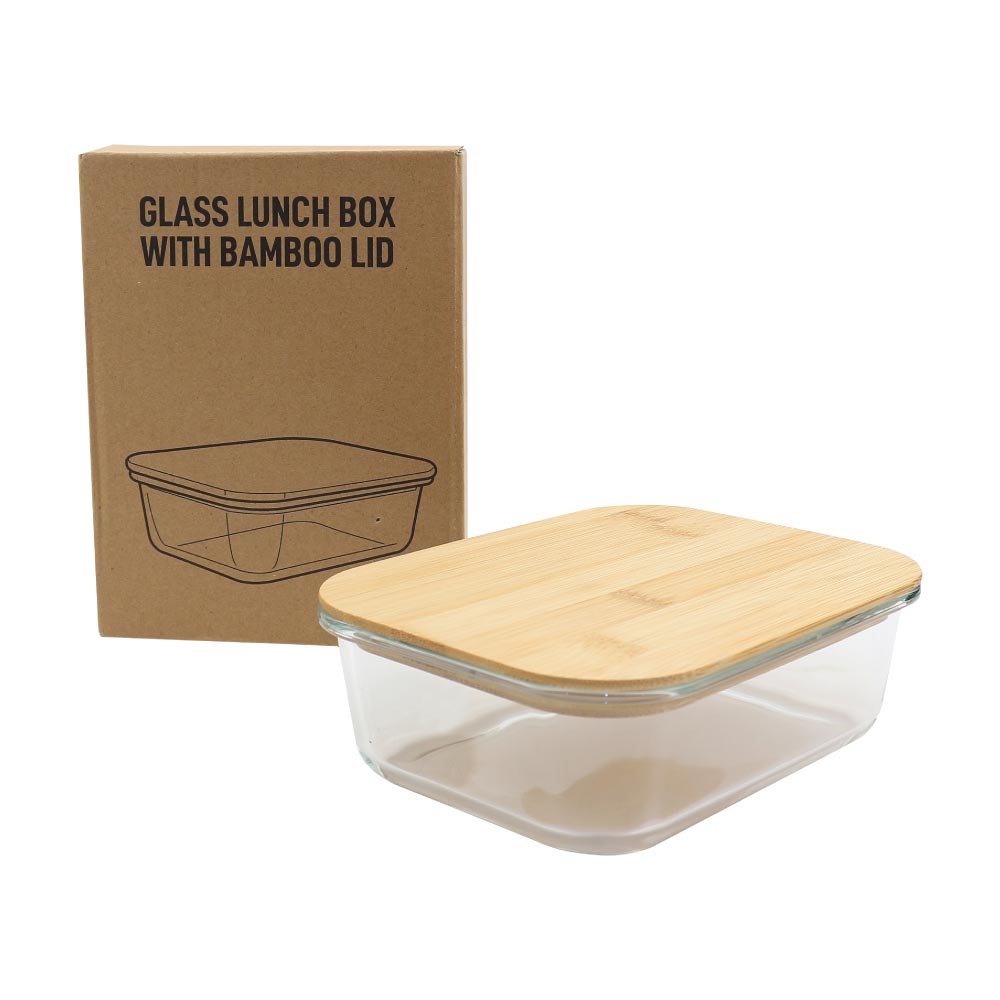 Glass Lunch Box with Bamboo Lid