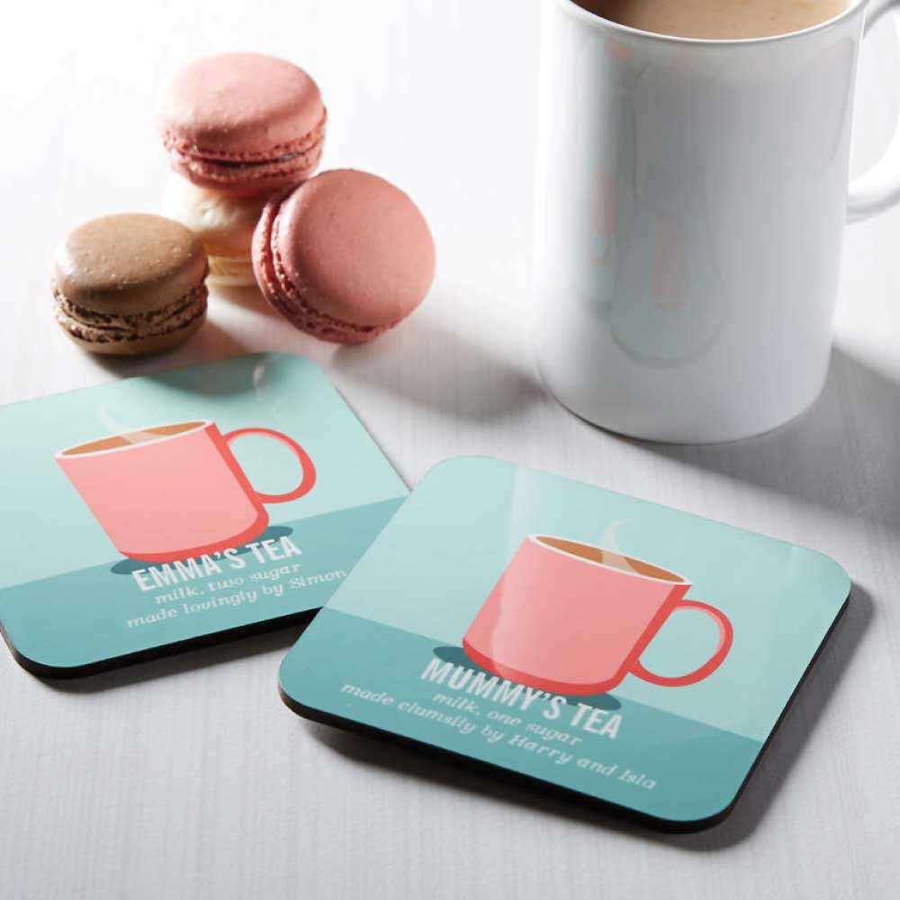 Custom Hardboard Tea Coasters (9x9 cm) – Eco-Friendly & Durable (UV/Pad/Screen Printing, Laser Engraving)