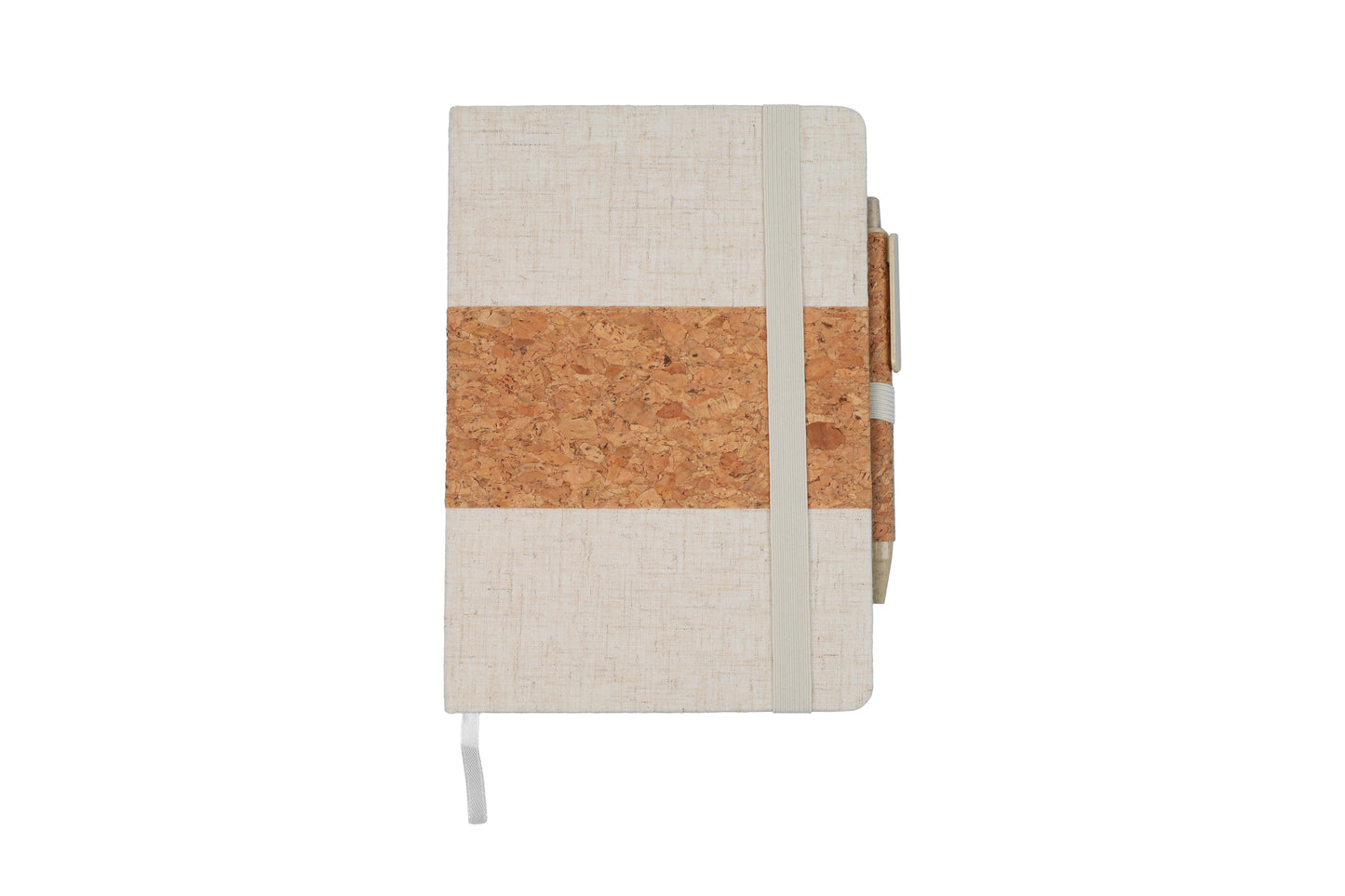Cork+RPET Notebook and Bamboo Pen Set