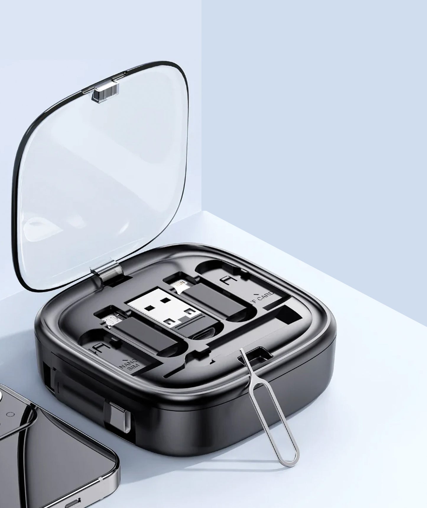 6-in-1 Retractable USB C Cable and Adapter Set - USB A