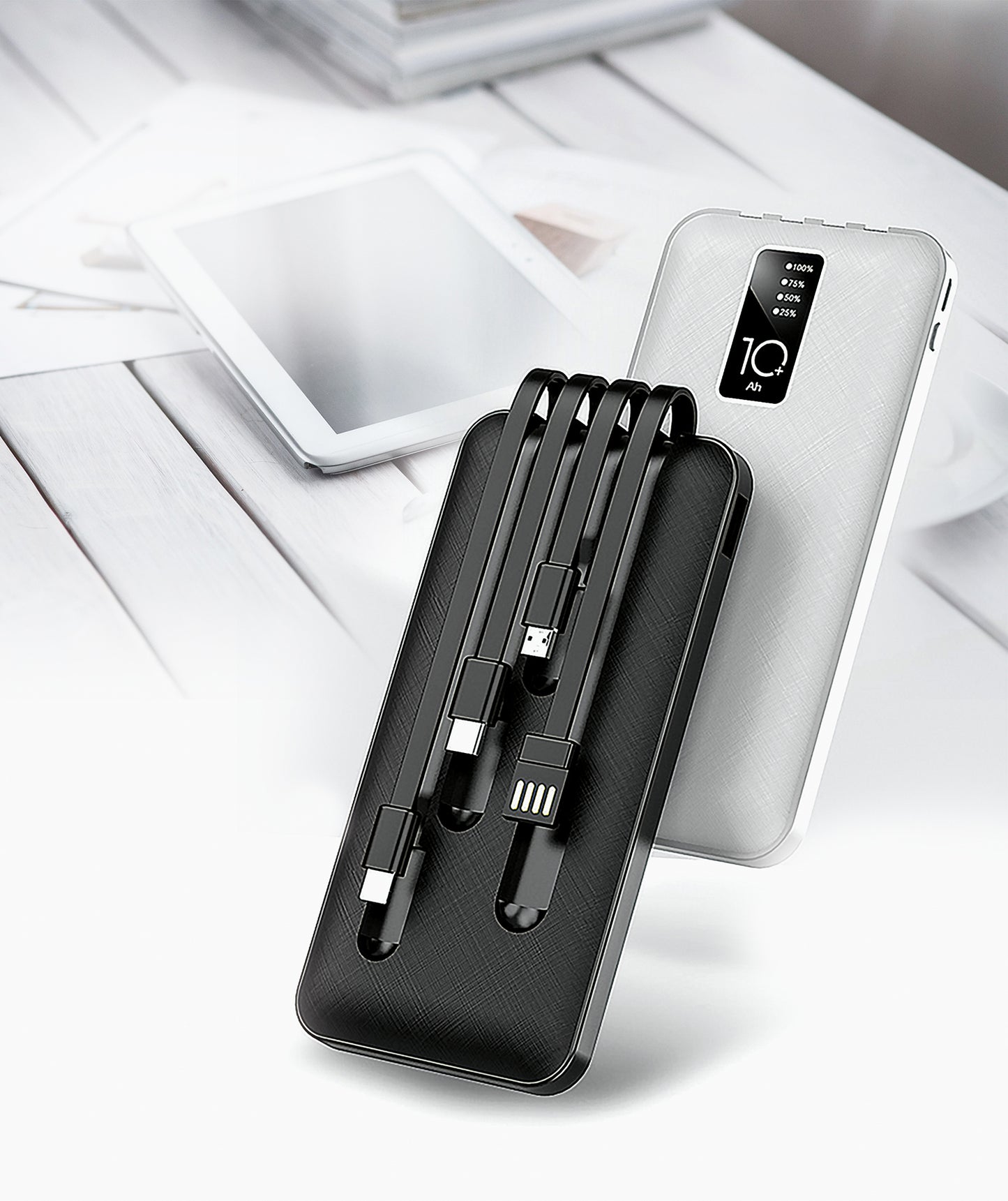 Portable Charger Built In Cable Power Bank