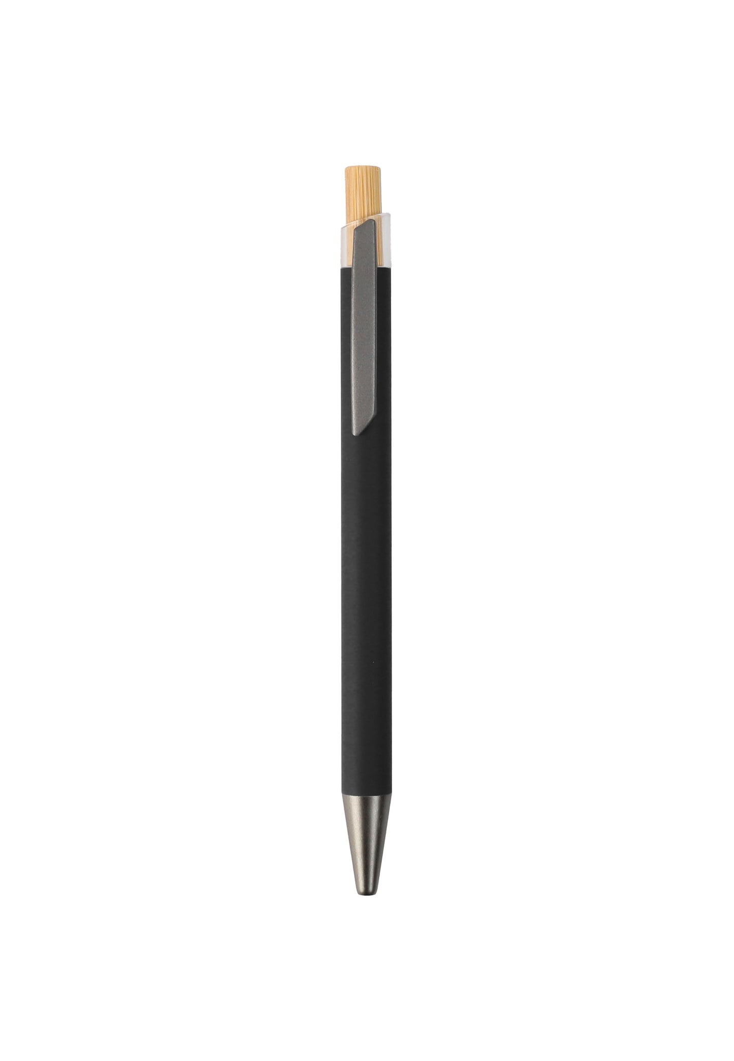 Metal Ball Pen with Bamboo Button