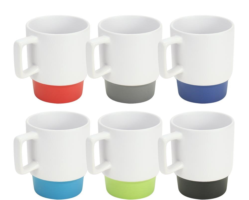 Ceramic Mugs with Bottom Clay in 12 Oz, Matte Finish