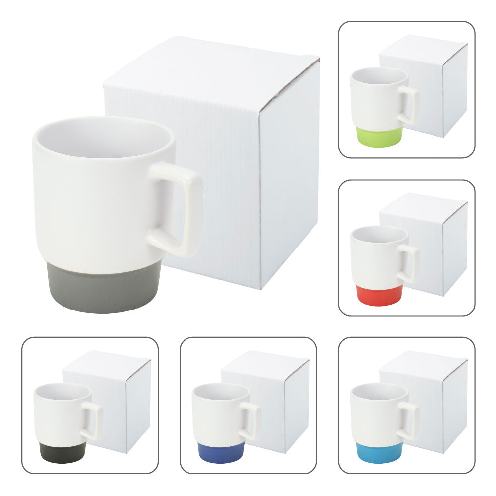 Ceramic Mugs with Bottom Clay in 12 Oz, Matte Finish