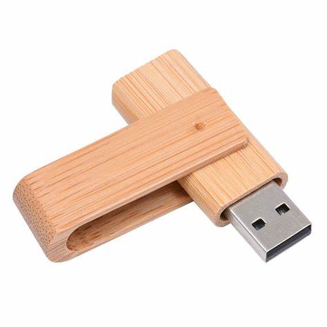 WOODEN SWIVEL USB FLASH DRIVE