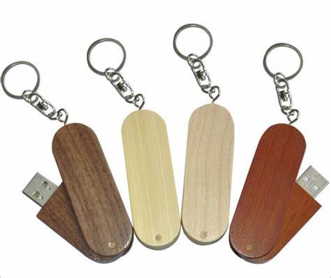 WOODEN SWIVEL USB FLASH DRIVE