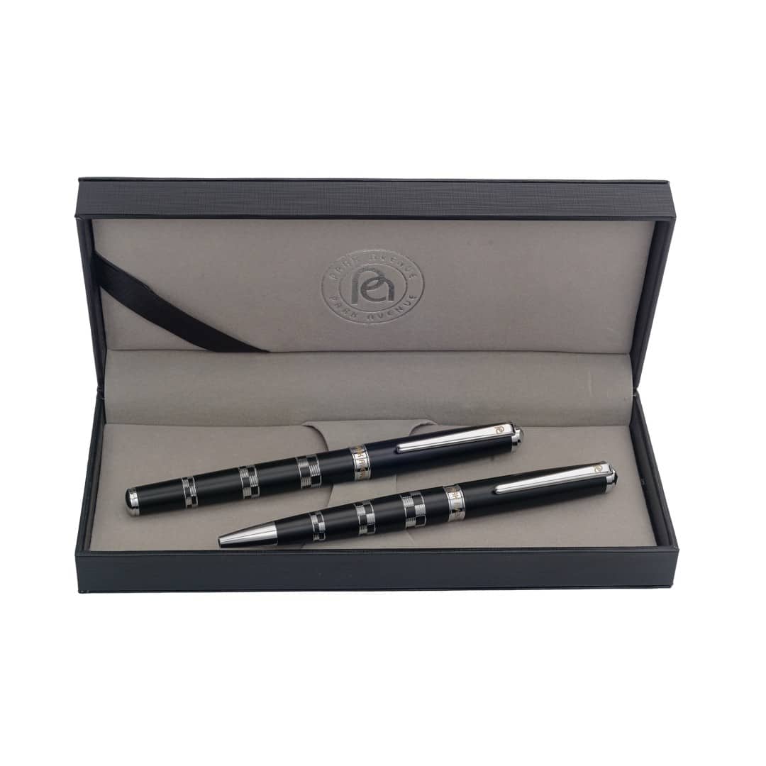 ROYAL SCOTT SILVER-Park Avenue Roller & Ball Pen Set