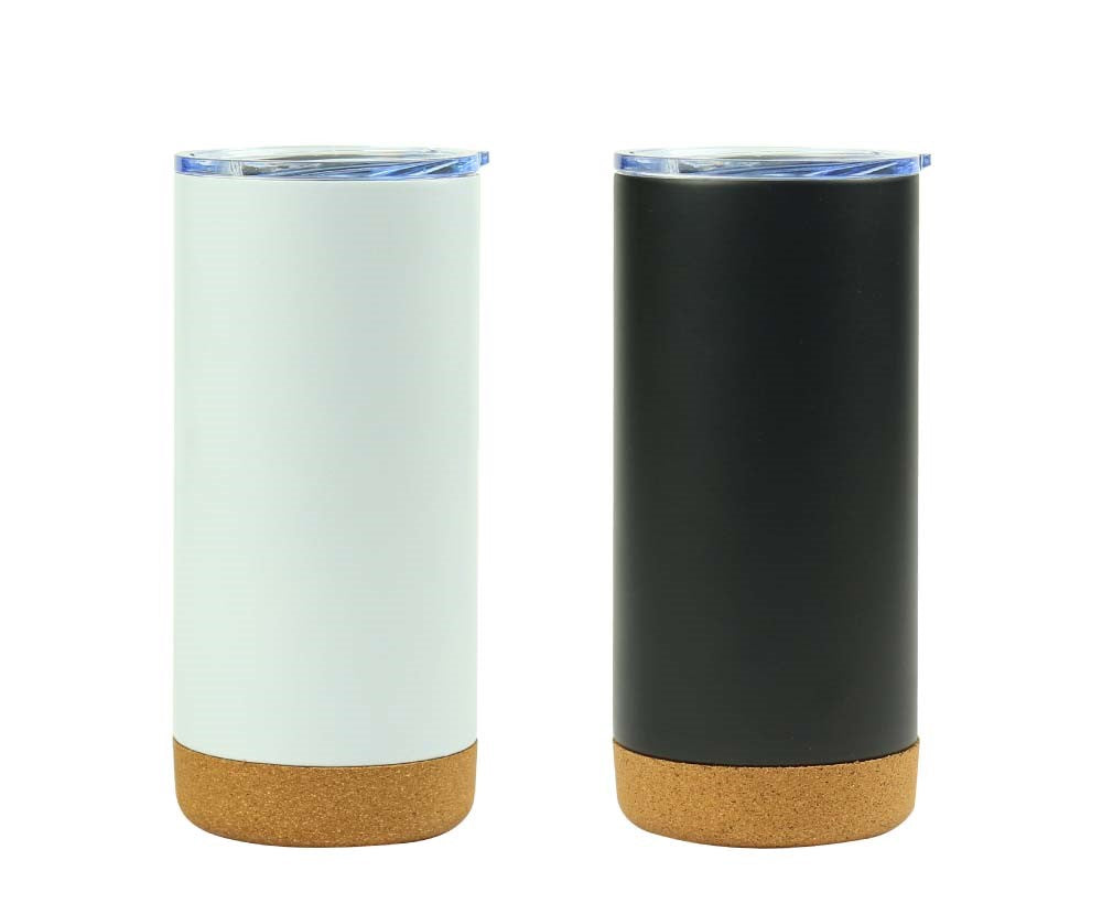 Travel Tumbler with Cork Base 450ml Stainless Steel