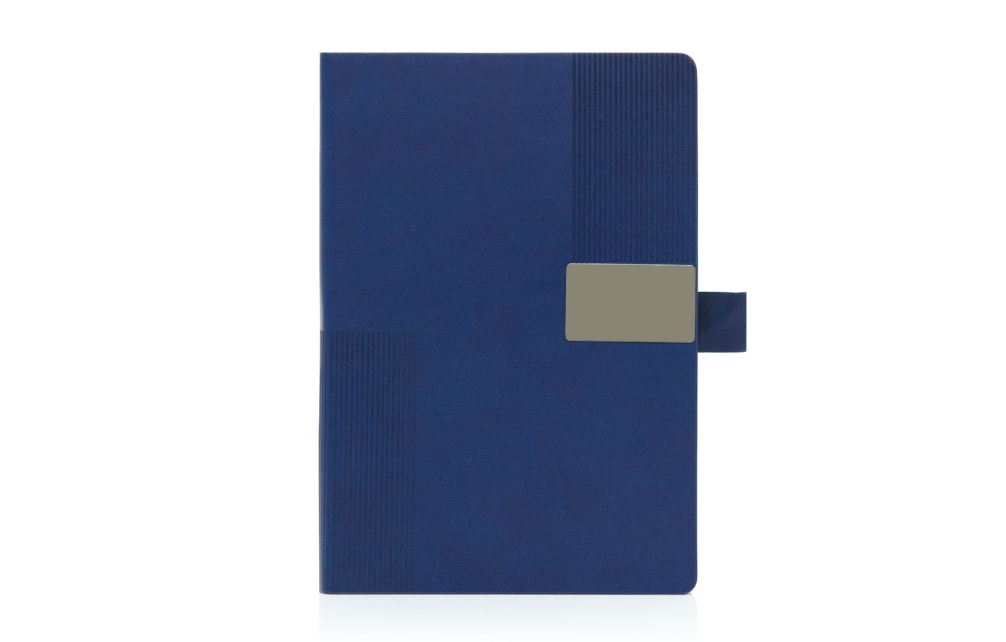 Leather Diary with Magnetic Overlap Lock-Blue