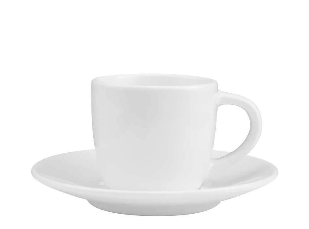 Sublimation White Ceramic Cup & Saucer 100ml Capacity