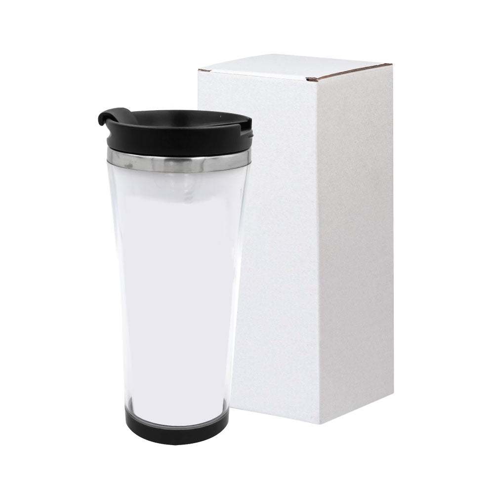 Custom Travel Mugs with Insert Paper Design – 470ml | Logo Printed Stainless Steel Mugs