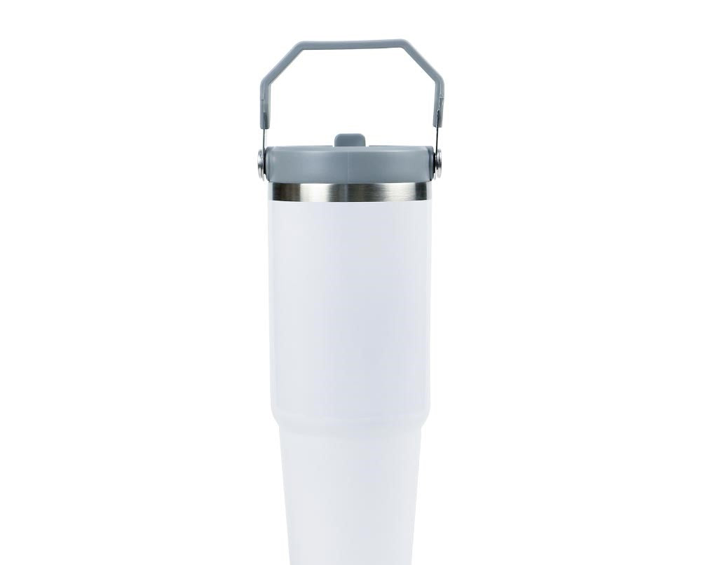 Tumbler with Handle & Straw SS Double Wall 900ml