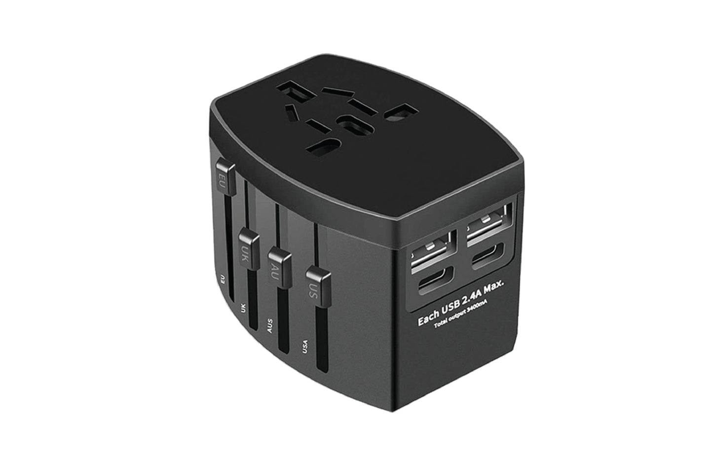Universal Plug Adapter with USB-C Ports