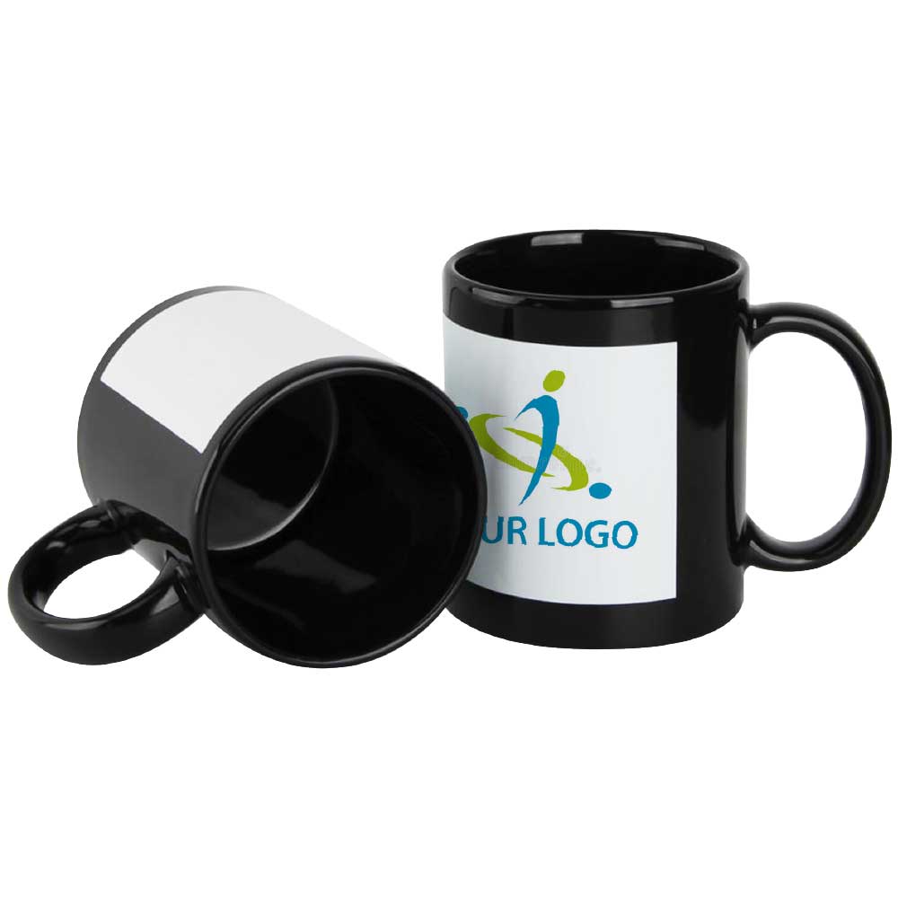 Custom Black Ceramic Mugs – 325ml | Personalized Logo Printing Available