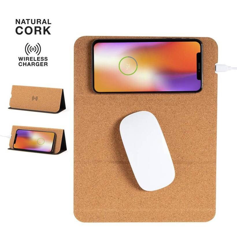 Cork Mousepad with Wireless Charger