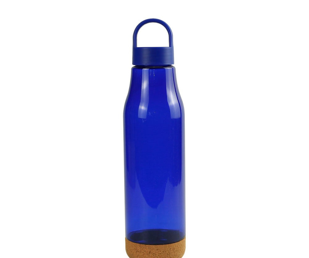 rPET Bottles with Cork Base, Twist-off Lid, Handle, 720ml