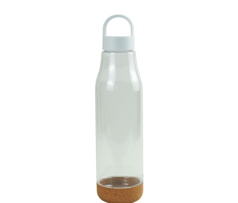 rPET Bottles with Cork Base, Twist-off Lid, Handle, 720ml