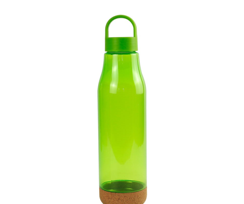 rPET Bottles with Cork Base, Twist-off Lid, Handle, 720ml