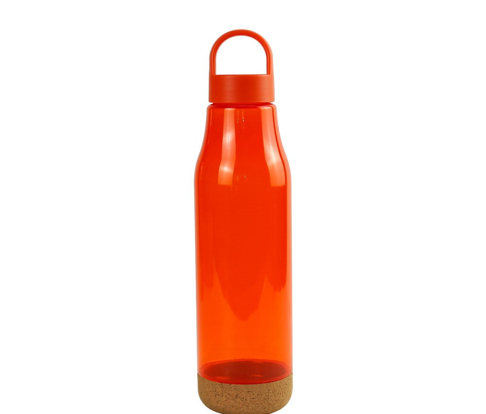 rPET Bottles with Cork Base, Twist-off Lid, Handle, 720ml
