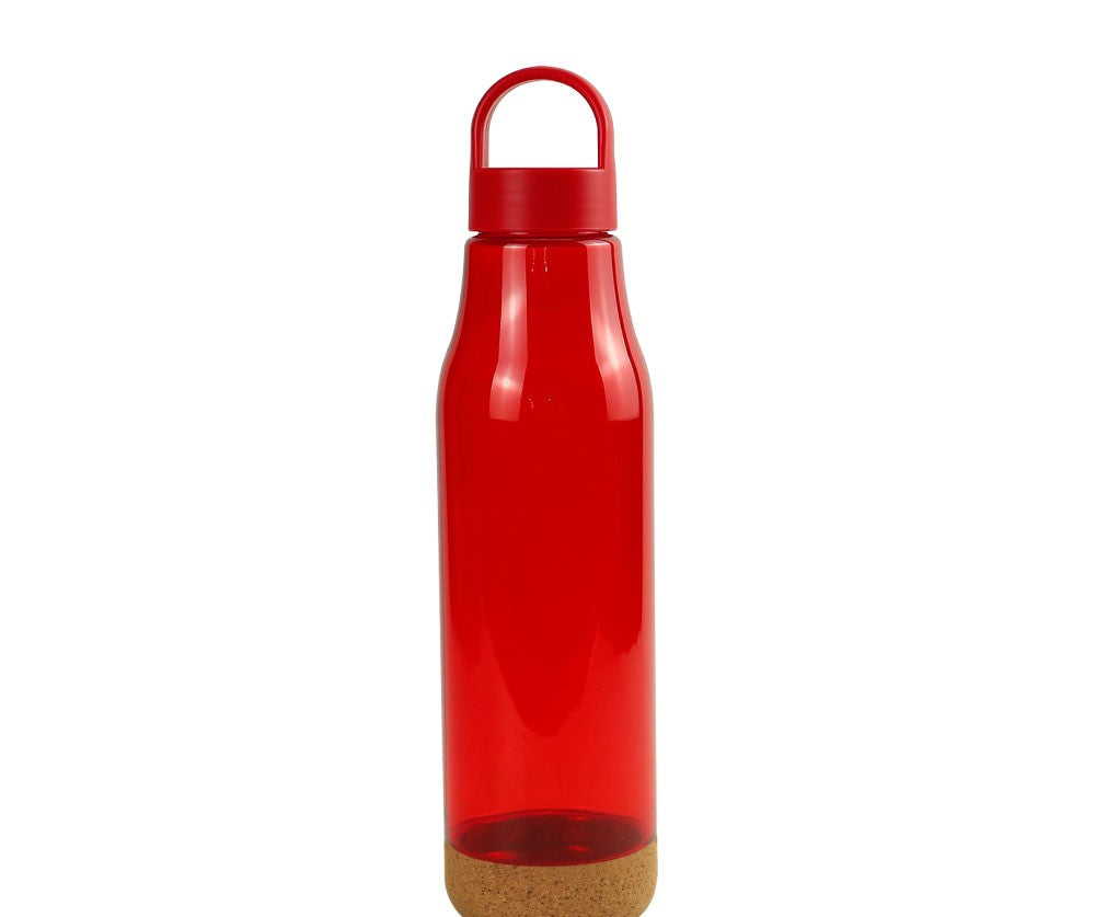 rPET Bottles with Cork Base, Twist-off Lid, Handle, 720ml