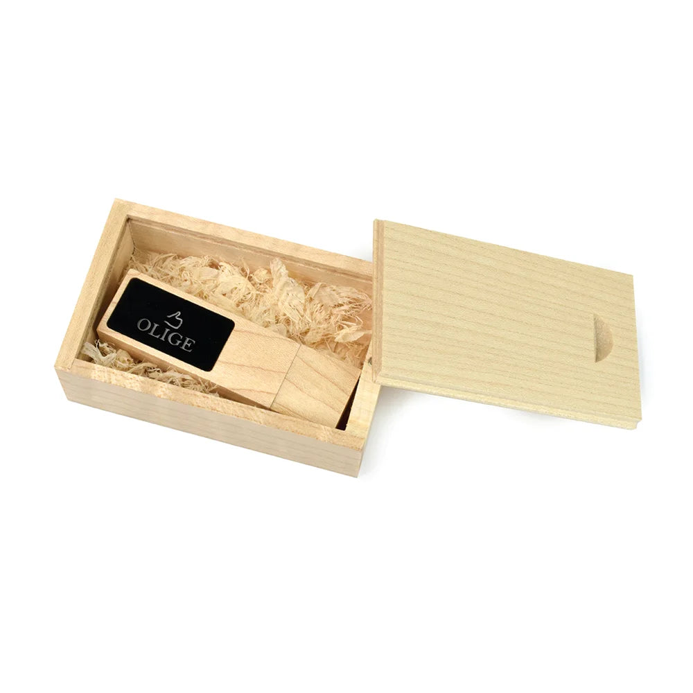 WOODEN LED LIGHT UP USB FLASH DRIVE