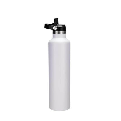 Hans Larsen Vacuum Stainless Steel Bottle with Sports Lid - 1L - White
