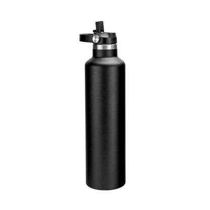 Hans Larsen Vacuum Stainless Steel Bottle with Sports Lid - 1L - Black