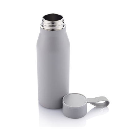 R-NEBRA - CHANGE Collection Recycled Stainless Steel Vacuum Bottle with Loop - Grey